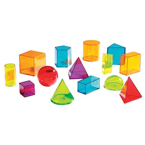 View Thru Geometric Solids Set Of 14 Maths Shapes Geometric Solids