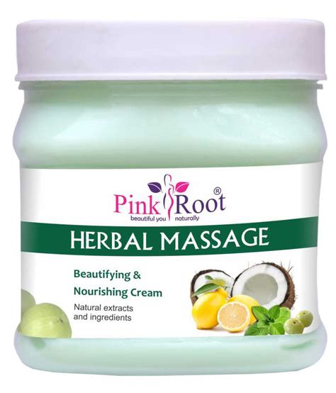 Pink Root Herbal Massage Cream Gm With Cold Cream Milk Honey Gm