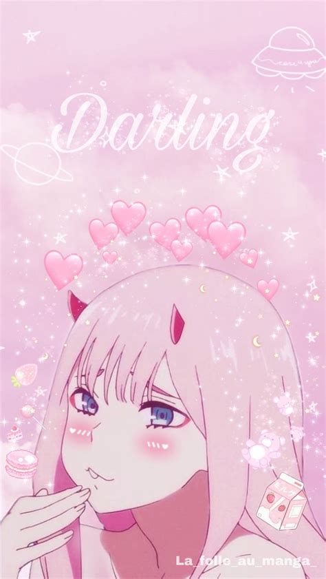 Zero Two Picture Edits Icon Aesthetic Wallpaper Pink Wallpaper Anime