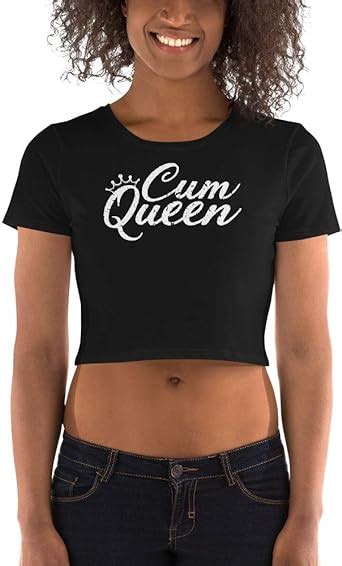 cum queen kinky sexy bdsm fetish kink ddlg cum dumpster women s crop top t shirt