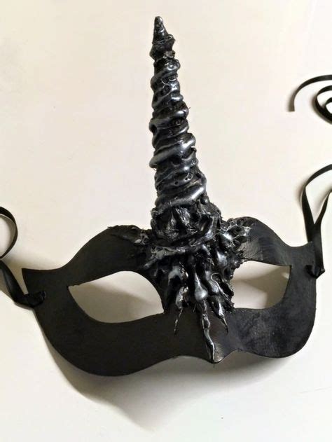 Black Unicorn Unicorn Mask Fantasy Mask Masquerade Mardi Gras