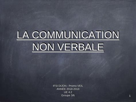 PDF LA COMMUNICATION NON VERBALE IFSI DIJON La Communication