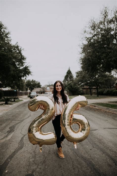 26 Birthday Idea Birthday Photoshoot Number Balloons Photoshoot