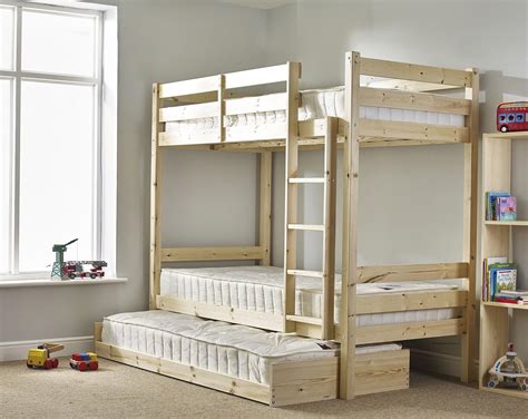 Childrens Bunkbeds 3ft Twin Bunk Bed With Guest Bed 3 Budget Mattress