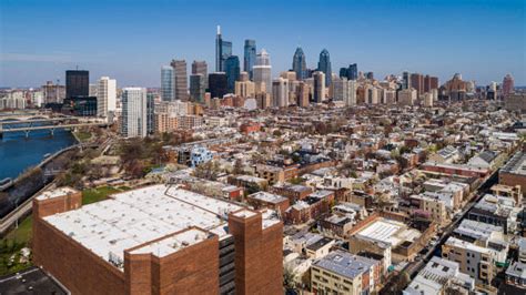 Aerial View Of The Philadelphia Skyline Stock Photos Pictures