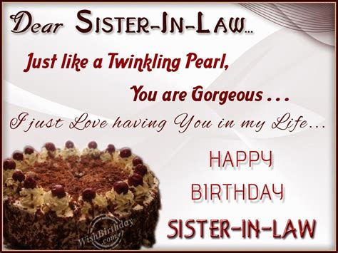 Sister In Law Sister Birthday Quotes Birthday Wishes For Sister