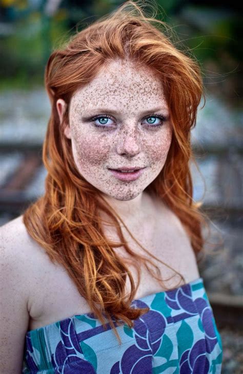 Beautiful Freckled Redhead Portrait Photography Downgraf Design