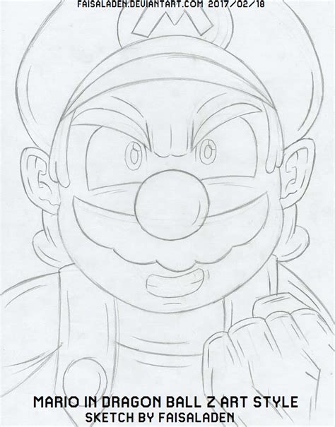 Mario In Dragon Ball Z Art Style By Faisaladen On Deviantart