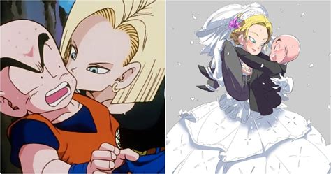 Dragon Ball 10 Romantic Fan Art Pictures Of Krillin And Android 18 That