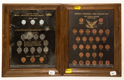 Two Framed Coin Sets Wwii Coinage And Lincoln 59 71 Alex Cooper Fine Art