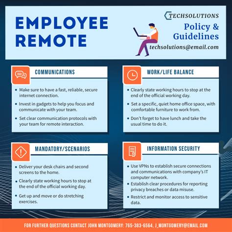 Employee Remote Work From Home Guidelines Template Postermywall