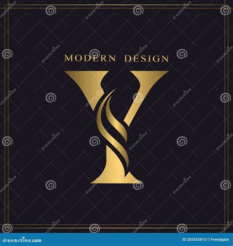 Elegant Capital Letter Y Graceful Royal Style Calligraphic Beautiful
