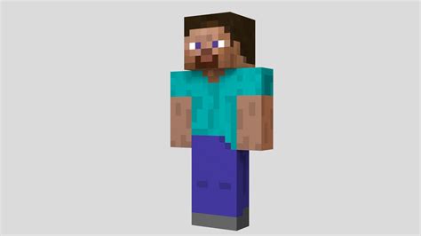Steve Character From Minecraft 3d Model 9 Max Obj Fbx Free3d
