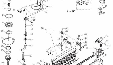 Paslode T200_F-18 Finish Nailer | Model Schematic Parts Diagram