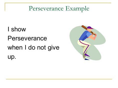 Character Education Perseverance Presentation English Language