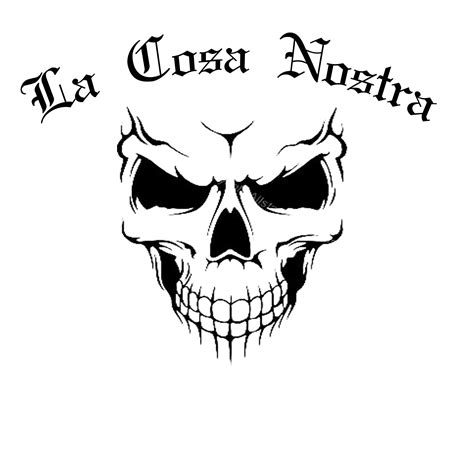 La Cosa Nostra With Skull Graphic T Shirt Brotherhood