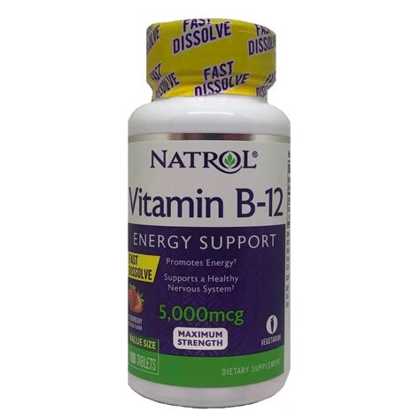 Comprar Vitamina B12 5000 Mcg Natrol Cianocobalamina Pradella Foods