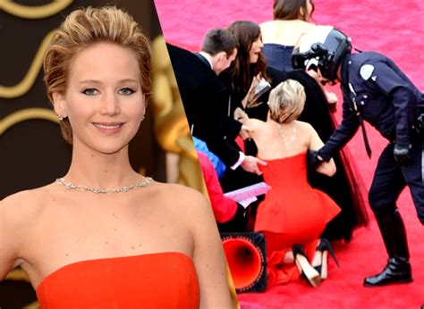 Jennifer Lawrence Falls Again At The 2014 Oscars