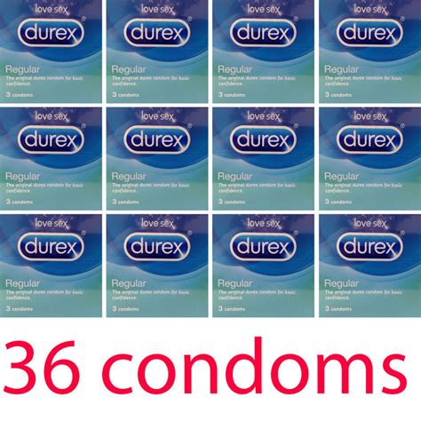 36 Durex Regular Condom Condoms Contraception Safefun Sex Extra