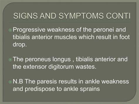 Common Peroneal Nerve Lesions