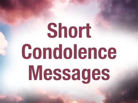 Short Condolence Message → 30 Simple Condolence Card Messages