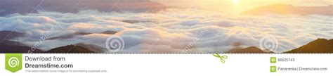 Misty Carpathian Sea Stock Image Image Of Rainbow Light 66525743