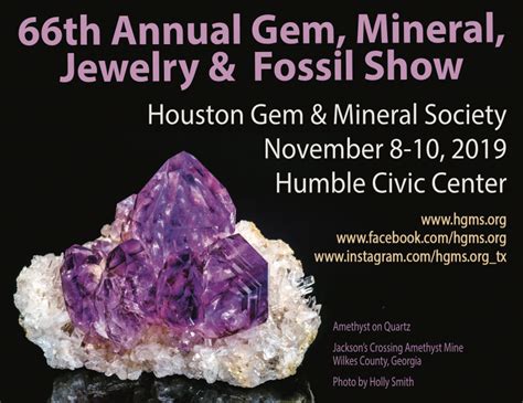 Annual Show Hgms Houston Gem And Mineral Society Minerals Gems