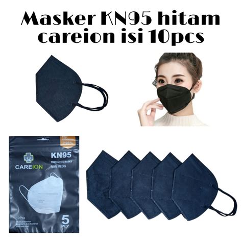 Jual Masker Kn95 Hitam Care Ion Isi 10 Pcs Masker N95 Masker Kn 95