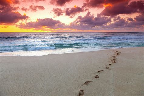 Sunset Footprints Photograph By Sean Davey Fine Art America