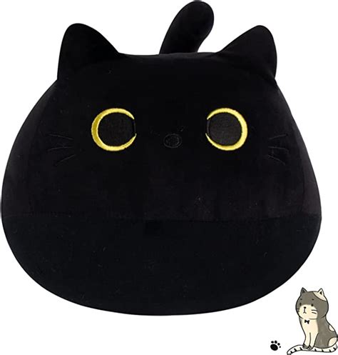 Black Cat Plush Black Cat Plushie Cat Plush Cat Pillow Plush Cat