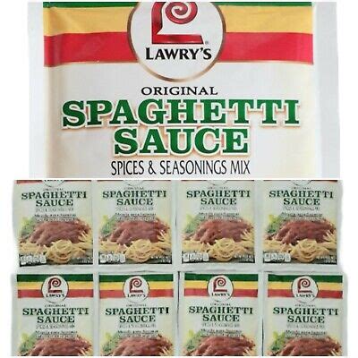 8 Lawry S Original Spaghetti Sauce Mix Spices Seasonings Packs Lot