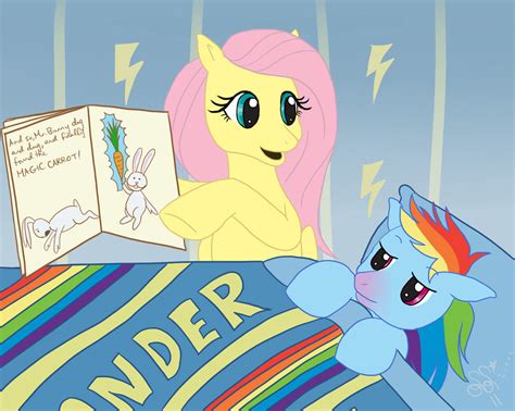Fluttershy Cheering Up Rainbow Dash My Little Pony Friendship Is