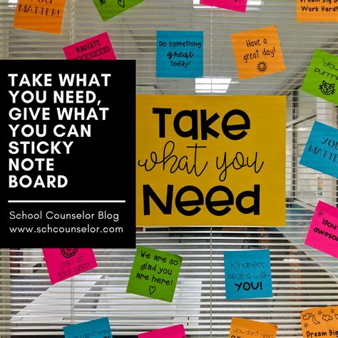 Take What You Need Give What You Can Sticky Note Board