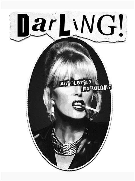 Ab Fab Darling Patsy Absolutely Fabulous Vintage Sex Pistols Poster
