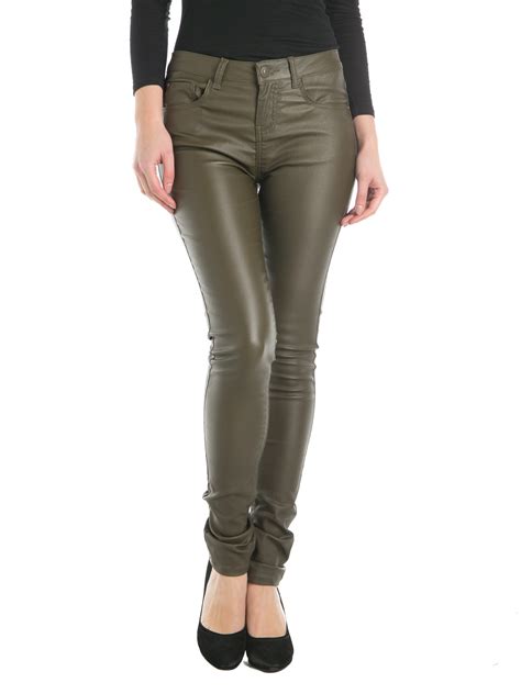 Pantalon Enduit Kaki Femme Districenter