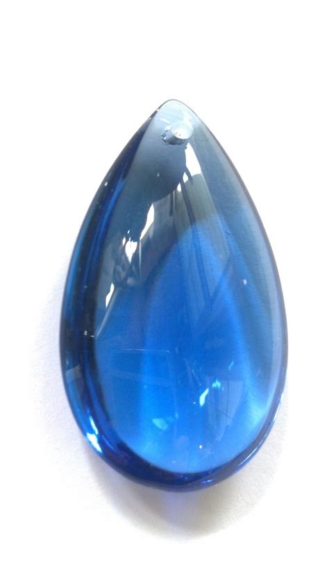 Dark Cobalt Blue Smooth Teardrops Chandelier Crystals No Etsy