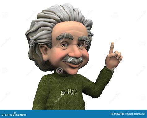 Albert Einstein Having An Idea Cartoon Clipart Vector Friendlystock