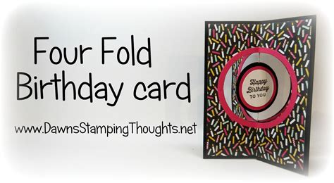Four Fold Birthday Card With Stampinup Products