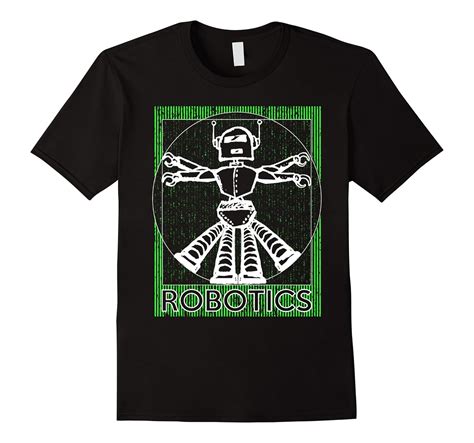 Robotics T Shirt Vitruvian Robot Man Tshirt Picksplace Art Artvinatee