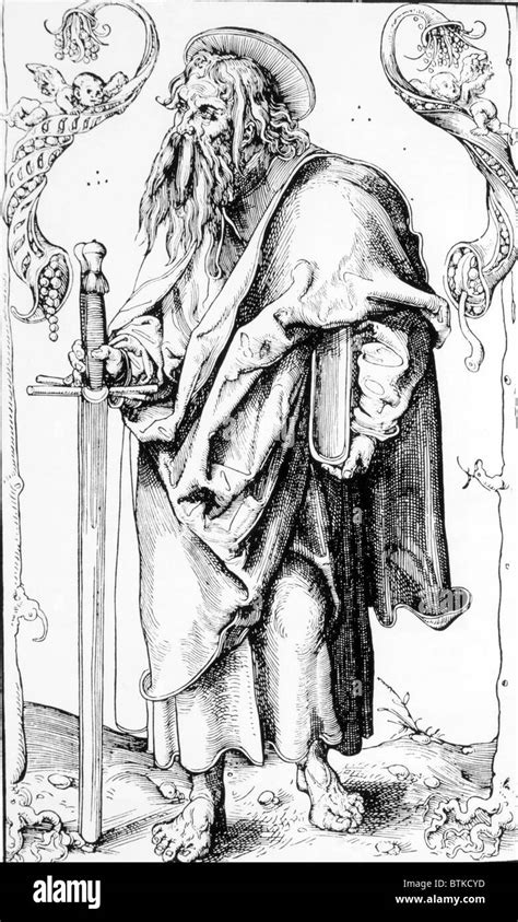 San Pablo Aka Pablo De Tarso Ca 10 Bc Ca 67 Ad Siglo Xvi Xilografía Por Lucas Cranach