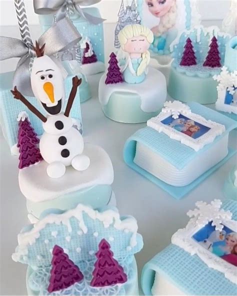 Bolo Frozen Oreo Treats Frozen Party Decorations Winter Party