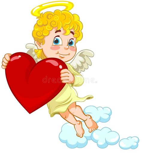 Angel Baby With Heart Stock Illustration Illustration Of Character