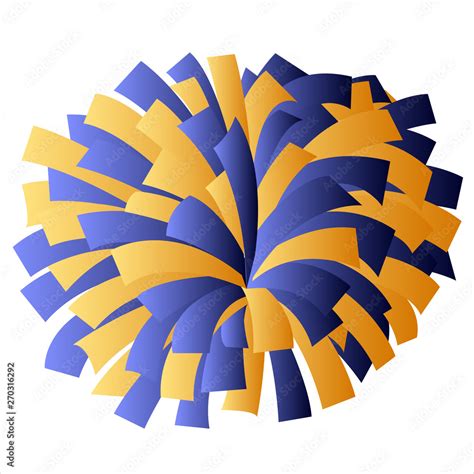 Blue And Yellow Gold Cheerleader Pom Pom Vector Graphic Illustration Stock Vector Adobe Stock
