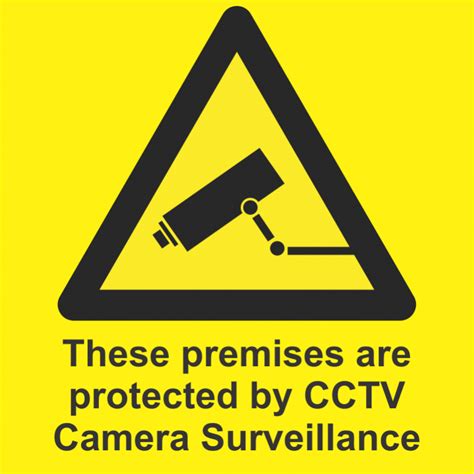 Aluminium Warning Sign These Premises Are Protected By Cctv
