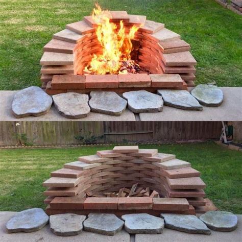 Diy Outdoor Fire Pit With Bricks Fire Pits Diy