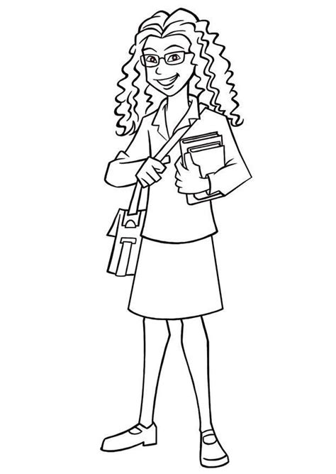 Coloring Page School Girl Free Printable Coloring Pages