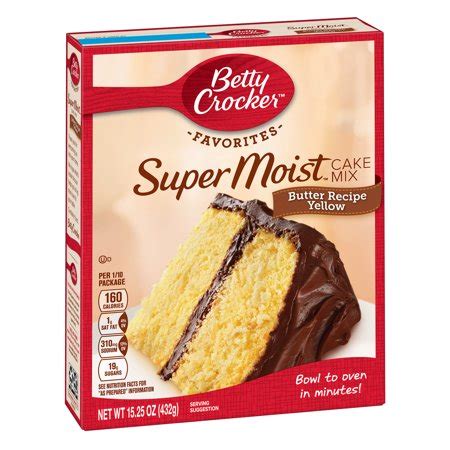 .contains 2% or less of: (2 pack) Betty Crocker Super Moist Butter Recipe Yellow ...