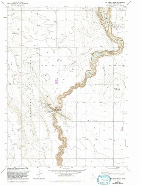 Idaho Maps 1980 Balanced Rock Id Usgs Historical