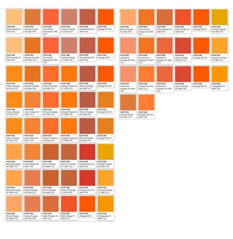 Oranges Orange Color Palettes Orange Color Schemes Pantone Red