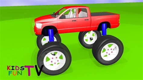 Kidsfuntv Monster Truck 3d Hd Animation Video For Kids Youtube